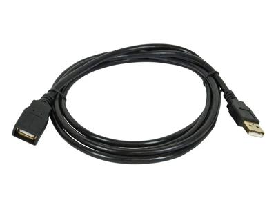 Monoprice USB Type-A naar USB Type-A Vrouwelijke 2.0 Verlengkabel - 6 Voet - Zwart (5 Pack) 28/24AWG, Vergulde Connectoren