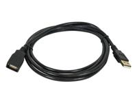 Monoprice USB Type-A naar USB Type-A Vrouwelijke 2.0 Verlengkabel - 6 Voet - Zwart (5 Pack) 28/24AWG, Vergulde Connectoren - thumbnail