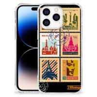 Apple iPhone 14 Pro Max Telefoonhoesje met valbescherming Postzegels - thumbnail