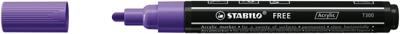 Acrylmarker stabilo free acrylic t300 paars | 5 stuks