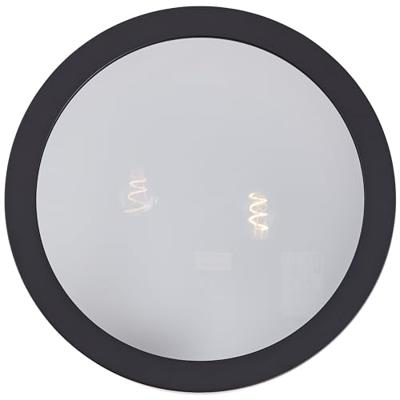 Brilliant Zwarte plafondlampSandros Ø 31cm met glas - 99736/93