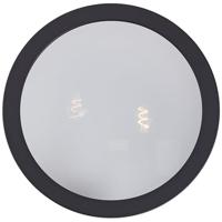 Brilliant Zwarte plafondlampSandros Ø 31cm met glas - 99736/93 - thumbnail