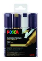 Paintmarker uni posca pc8k b schuin 4 st assorti - thumbnail