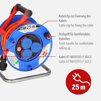 Brennenstuhl 1218740 Kabelhaspel 25 m Oranje Randaarde stekker - thumbnail