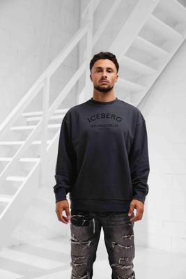 Iceberg 5C Felpa Logo Sweater Heren Donkergrijs - Maat S - Kleur: Grijs | Soccerfanshop