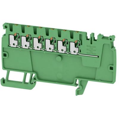 Weidmüller 2614100000 Verdeler-serieklem 3.5 mm Push-In-klem, Steekaansluiting Groen 50 stuk(s) Piece