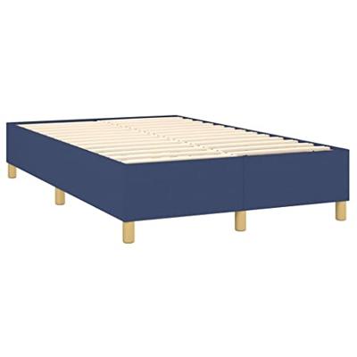Boxspring met matras en LED stof blauw 120x200 cm