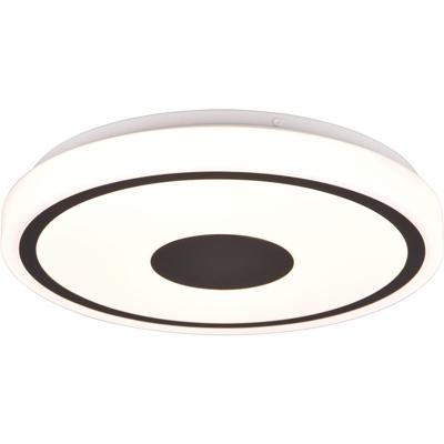 LED Plafondlamp Mat Zwart 16W - Warm Wit 3000K - Rond Kunststof