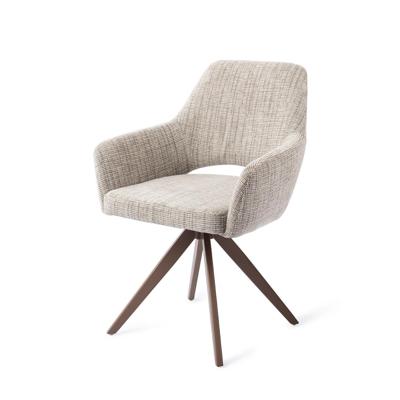 Jesper Home Yanai eetkamerstoel Caramel Grid turn brown