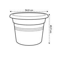 Elho green basics cilinder bloempot 55 cm mild terra - thumbnail