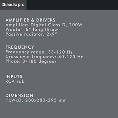 Audio Pro SW-10 Subwoofer - Wit