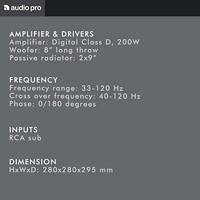 Audio Pro SW-10 Subwoofer - Wit - thumbnail