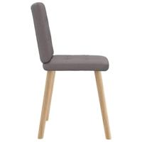 Eetkamerstoelen draaibaar 2 st stof taupe - thumbnail