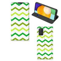 Samsung Galaxy A03s | Hoesje met Magneet | Zigzag Groen - thumbnail