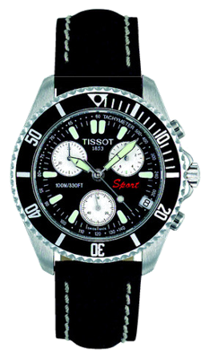 Horlogeband Tissot T16142651 / T600013021 Leder Zwart 20mm