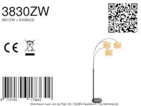 Steinhauer VloerlampSparkled Light zwart met strokleurige kappen - 3830ZW - thumbnail