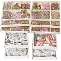 Creativ Company Houten figuren, h: 40-50 mm, b: 15-45 mm, inhoud kan variëren , 600 stuk/ 1 doos - thumbnail