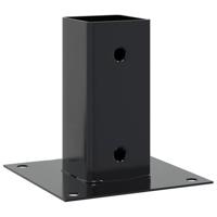 Spokkels vierkant 4 st 71x71 mm gepoedercoat staal antraciet - thumbnail