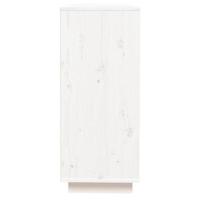 Dressoir 110,5x35x80 cm massief grenenhout wit - thumbnail