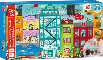 Dam Hape city junior vloerpuzzel 48 stukjes