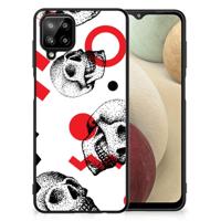 Telefoonhoesje Samsung Galaxy A12 Skull Red - thumbnail