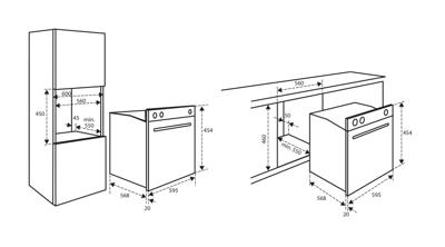 Inventum IMC6044RK Inbouw combimagnetrons Zwart