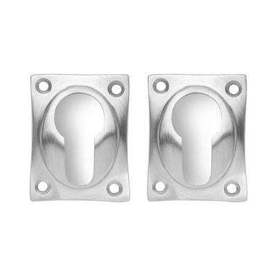 De Oude Deurklink Cilinderrozet rechthoekig in mat geborsteld nikkel