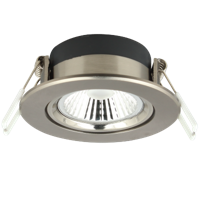 LED inbouwspot 400 lumen 6W nikkel kantelbaar 2100 tot 2700K 36° dim to warm CIVI light - thumbnail