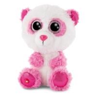 Nici knuffel Glubschis panda junior 15 cm pluche wit/roze - thumbnail