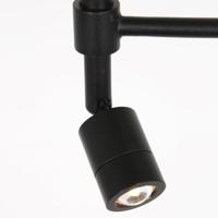 Steinhauer LeeslampStang zwart met strokleurige kap - 3718ZW - thumbnail