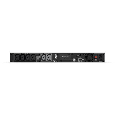 Professional Rack Mount LCD Series PR1000ELCDRT1U - UPS (rack-uitvoering) - 230 Volt wisselstroom V - 800 Watt - 1000 VA 9 ampère-uur - RS-232, USB - uitgangen: 6