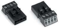 WAGO 890-214 Netstekker WINSTA MINI Stekker, recht Totaal aantal polen: 4 16 A Zwart 50 stuk(s) - thumbnail