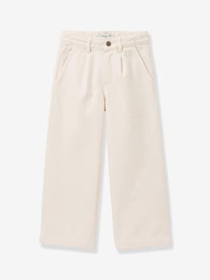 Wijde broek twill ecru Wijde broek twill ecru