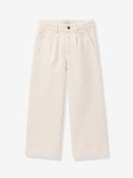 Wijde broek twill ecru - thumbnail