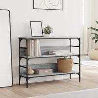 Wandtafel 100x32x75 cm bewerkt hout grijs sonoma eikenkleurig - thumbnail