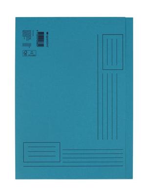 Vouwmap quantore a4 ongelijke zijde 250gr blauw Vouwmap quantore a4 ongelijke zijde 250gr blauw