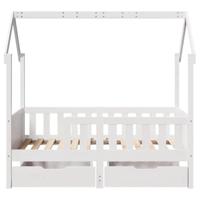 Kinderbedframe met lades 70x140 cm massief grenenhout - thumbnail