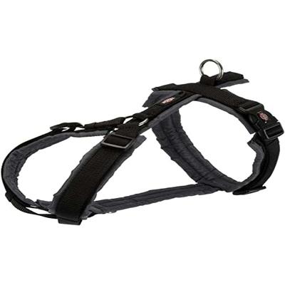 Trixie hondentuig premium trekking zwart / grijs Trixie hondentuig premium trekking zwart / grijs