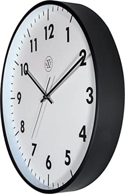NeXtime - nXt - Wandklok - 40 cm - Plastic - Zwart - 'New'