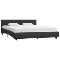 Bedframe met LED kunstleer zwart 160x200 cm - thumbnail