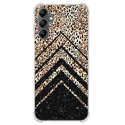 Samsung Galaxy A14 shockproof hoesje - Chevron luipaard