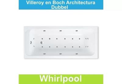 Ligbad Villeroy & Boch Architectura 170x70 cm Balboa Whirlpool systeem Dubbel Villeroy en Boch