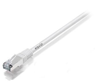 Equip 605517 RJ45 Netwerkkabel, patchkabel CAT 6 S/FTP 0.50 m Wit Vergulde steekcontacten 1 stuk(s)