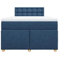 Boxspring met matras stof blauw 120x200 cm - thumbnail