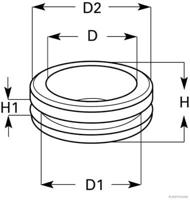 HERTH+BUSS Cable bushing double-sided d 8 mm - thumbnail