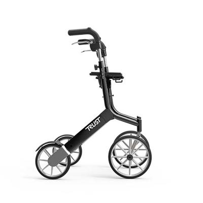 Lichtgewicht rollator Let&apos;s Go Out (6,2 kg) | TrustCare | Zwart | Grote wielen | Design | Weggewerkte remkabels | TCOUTBL0140