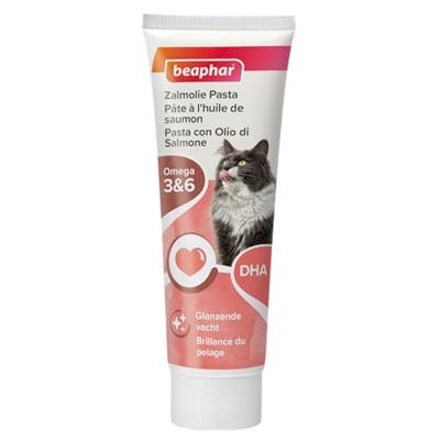 Beaphar Zalmolie Pasta voor de kat (100 g) Per stuk