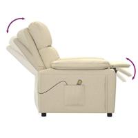 Massagestoel stof crèmekleurig - thumbnail