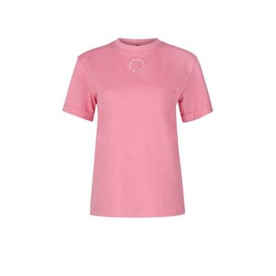 Eksept by Shoeby roze T-shirt Real met tekst