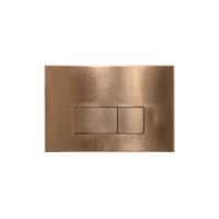 Bedieningsplaat Qeramiq Push Met DualfFush Frontbediening Metaal Rechthoek Koper Qeramiq - thumbnail